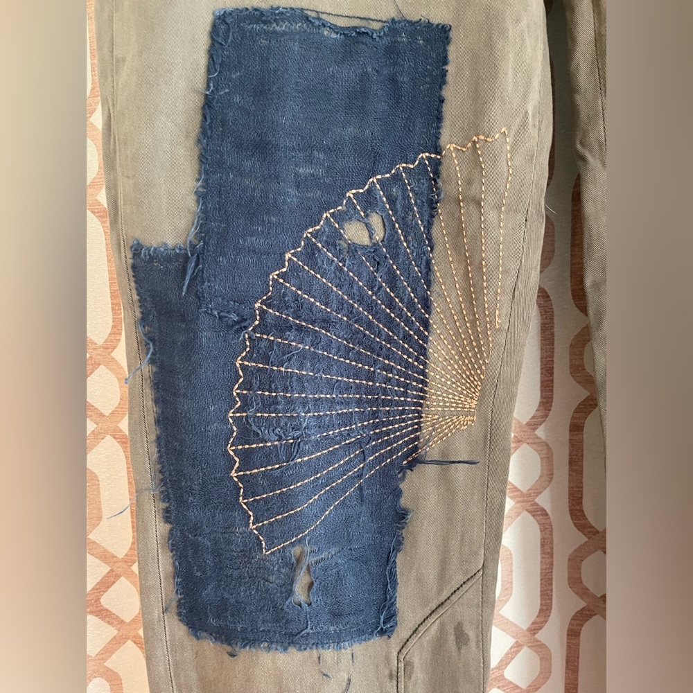 Pilcro Gray Pants With Patchwork - image 3